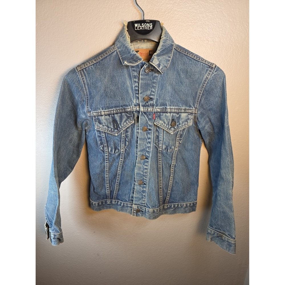 Vintage 80s Levis Womens Jean Jacket Size Small USA Made Distressed